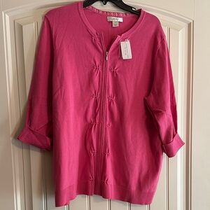 CJ Banks Pink Women's Cardigan Sweater